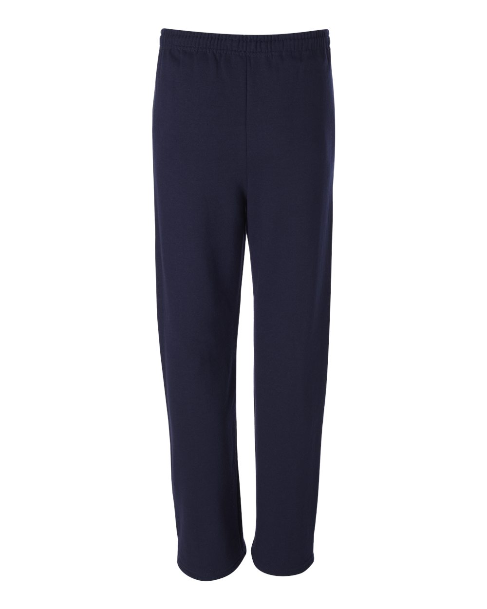 Rear View of J. Navy NuBlend® Open-Bottom Sweatpants with Pockets - 974MPR