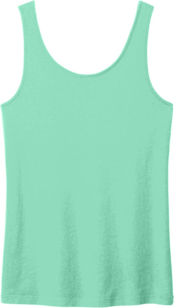 Front View of Jadeite Port & Co Women's Beach Wash Garment-Dyed Tank LPC099TT