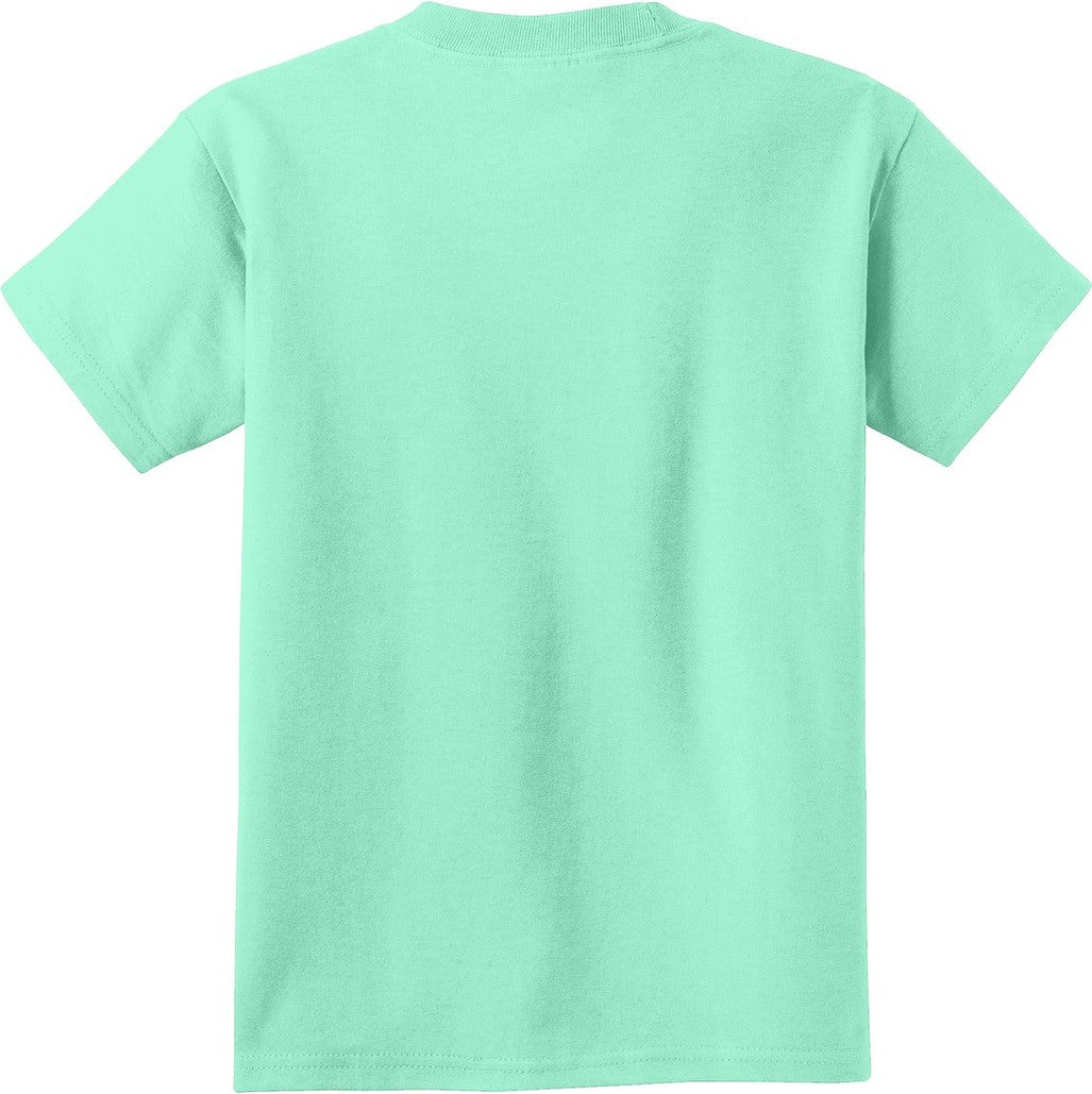Front View of Jadeite Port & Co Youth Beach Wash Garment-Dyed Tee. PC099Y
