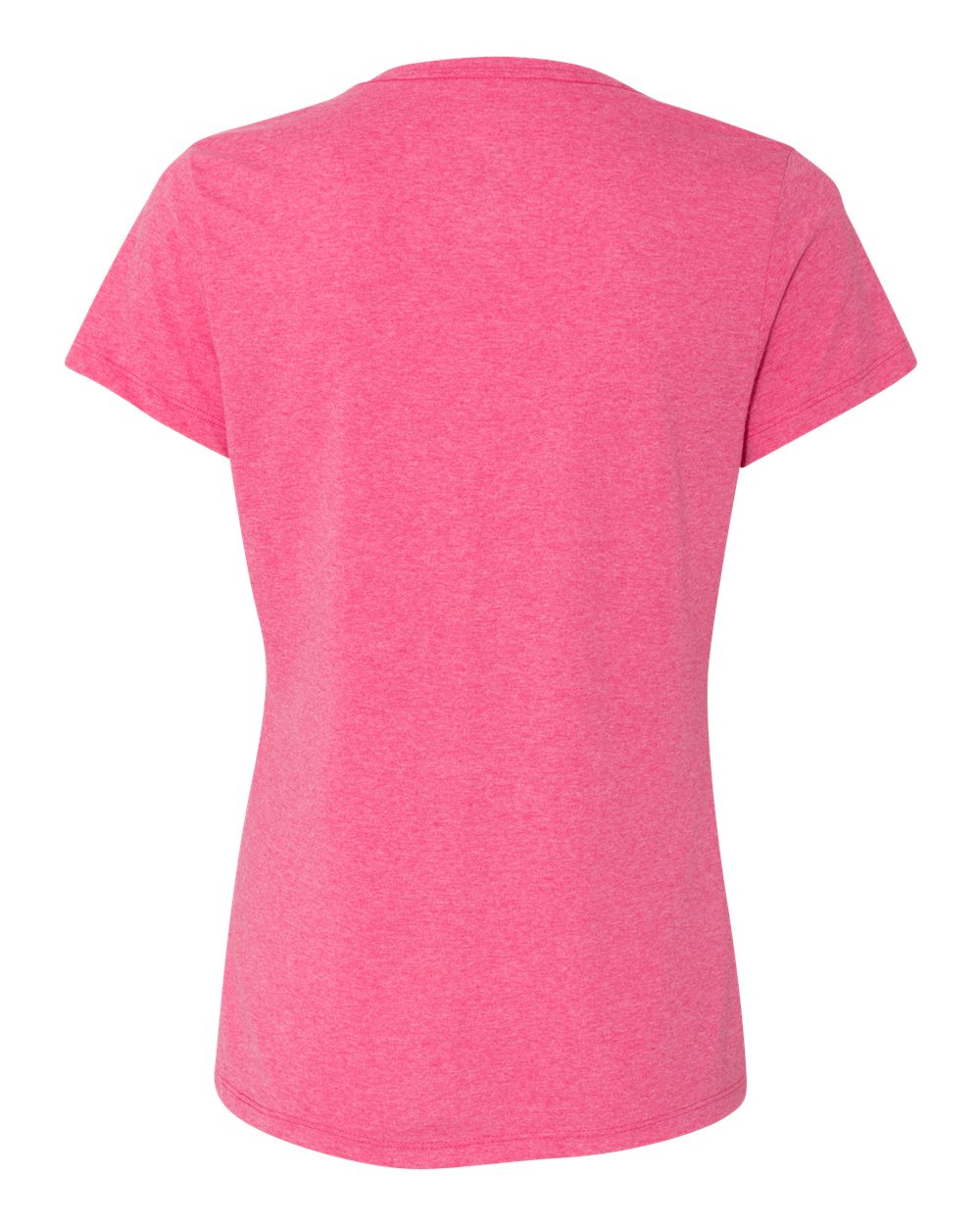 Front View of Jazzberry Pink Triblend Perfect-T Women’s Triblend V-Neck T-Shirt - 42VT