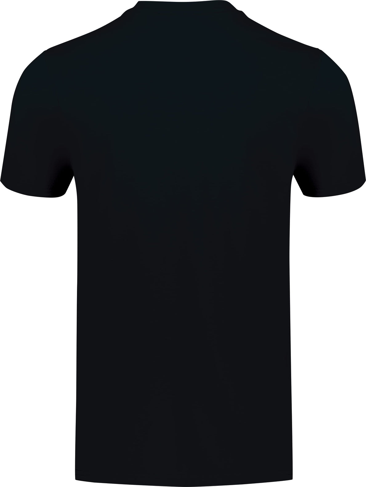 Rear View of JET BLACK ALL-DAY CORE BASIC 50/50 TEE