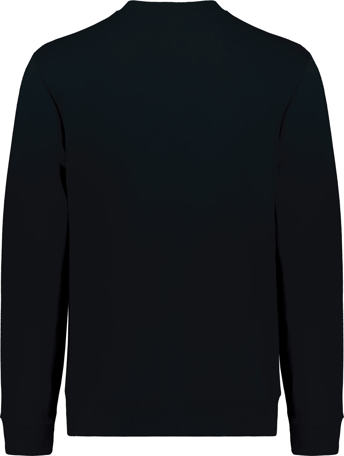 Rear View of JET BLACK ALL-DAY CORE BASIC FLEECE CREW