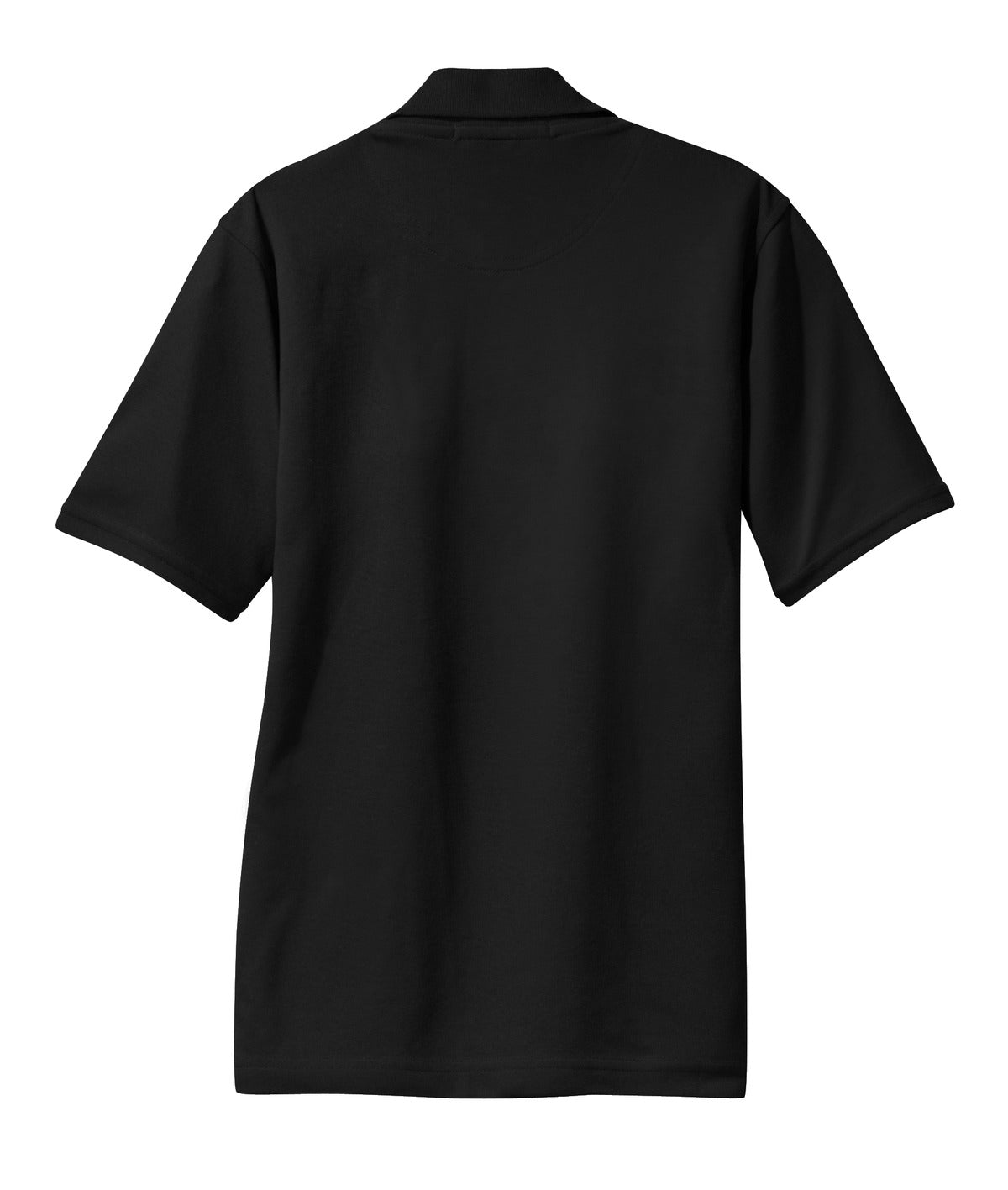 Rear View of Jet Black Port Authority Women's Rapid Dry Polo. L455