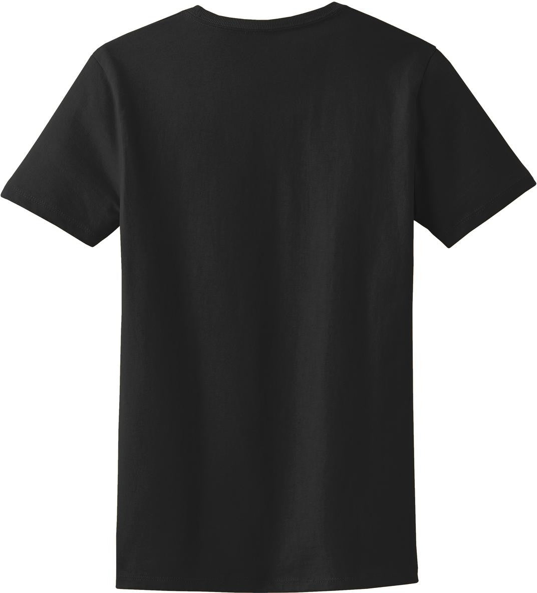 Front View of Jet Black Port & Co Women's Essential Tee. LPC61