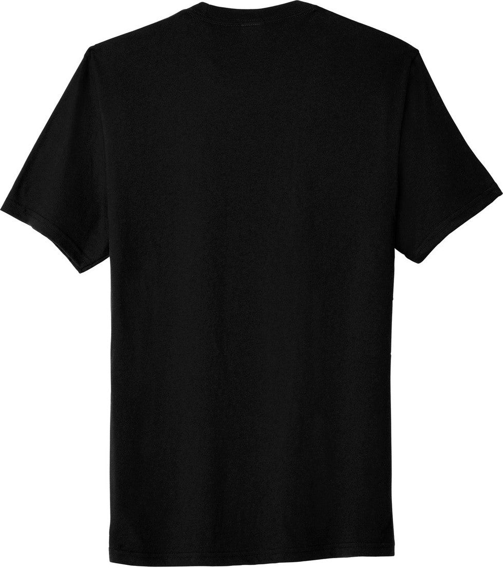 Front View of Jet Black Port & Co Youth Fan Favorite Blend Tee. PC455Y