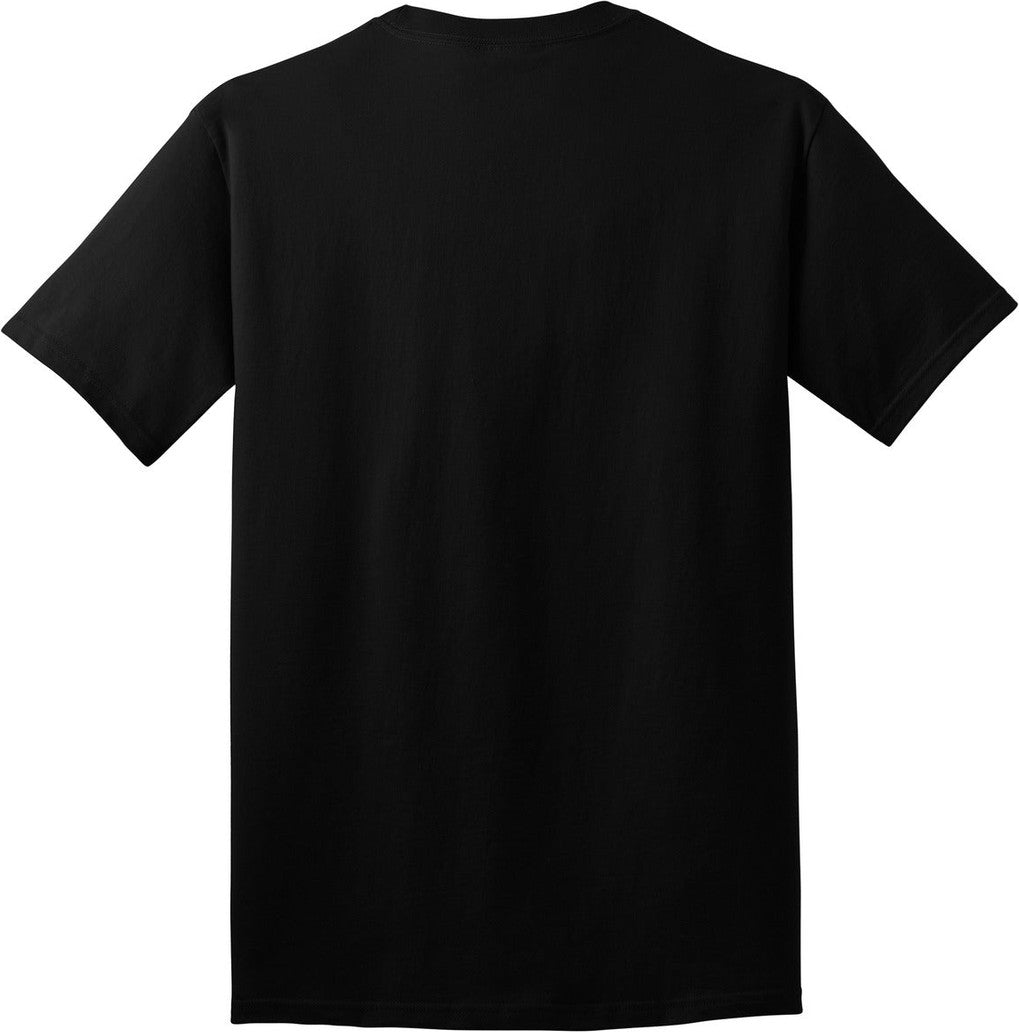Front View of JetBlack Port & Co Core Cotton DTG Tee PC54DTG