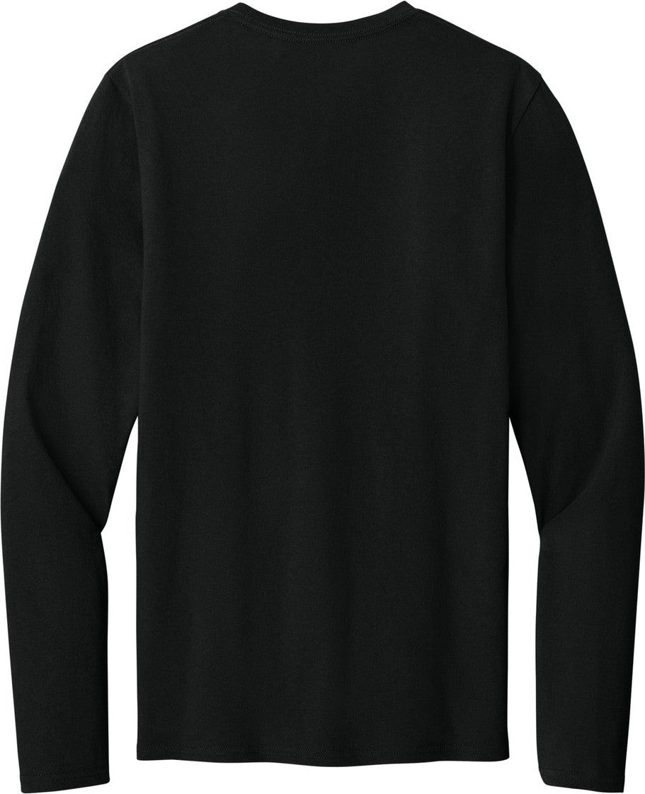 Front View of JetBlack Port & Co Easy Cotton Long Sleeve Tee PC43LS