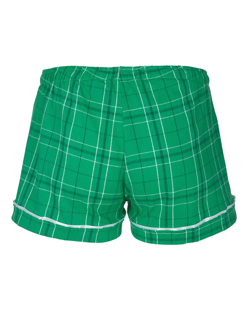 Front View of Kelly Field Day Plaid Women's Flannel Shorts - BW6501