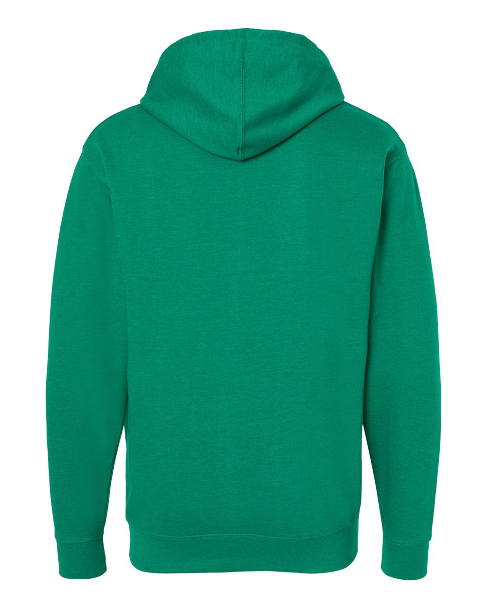 Front View of Kelly Green Heather Midweight Hooded Sweatshirt - SS4500