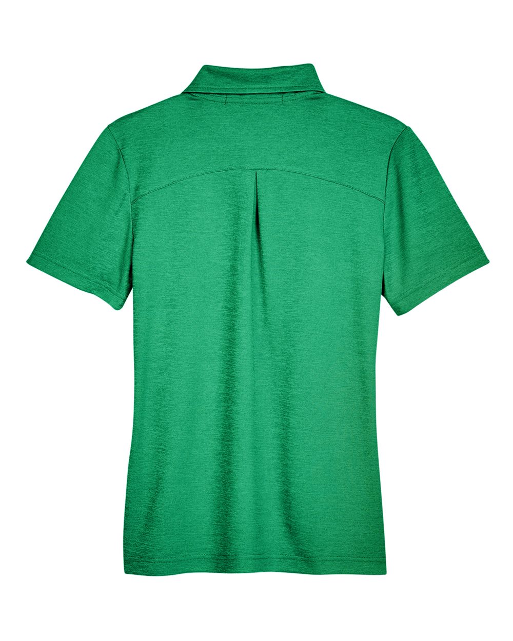 Front View of Kelly Green Heather Women's CrownLux Performance® Address Melange Polo - DG22W