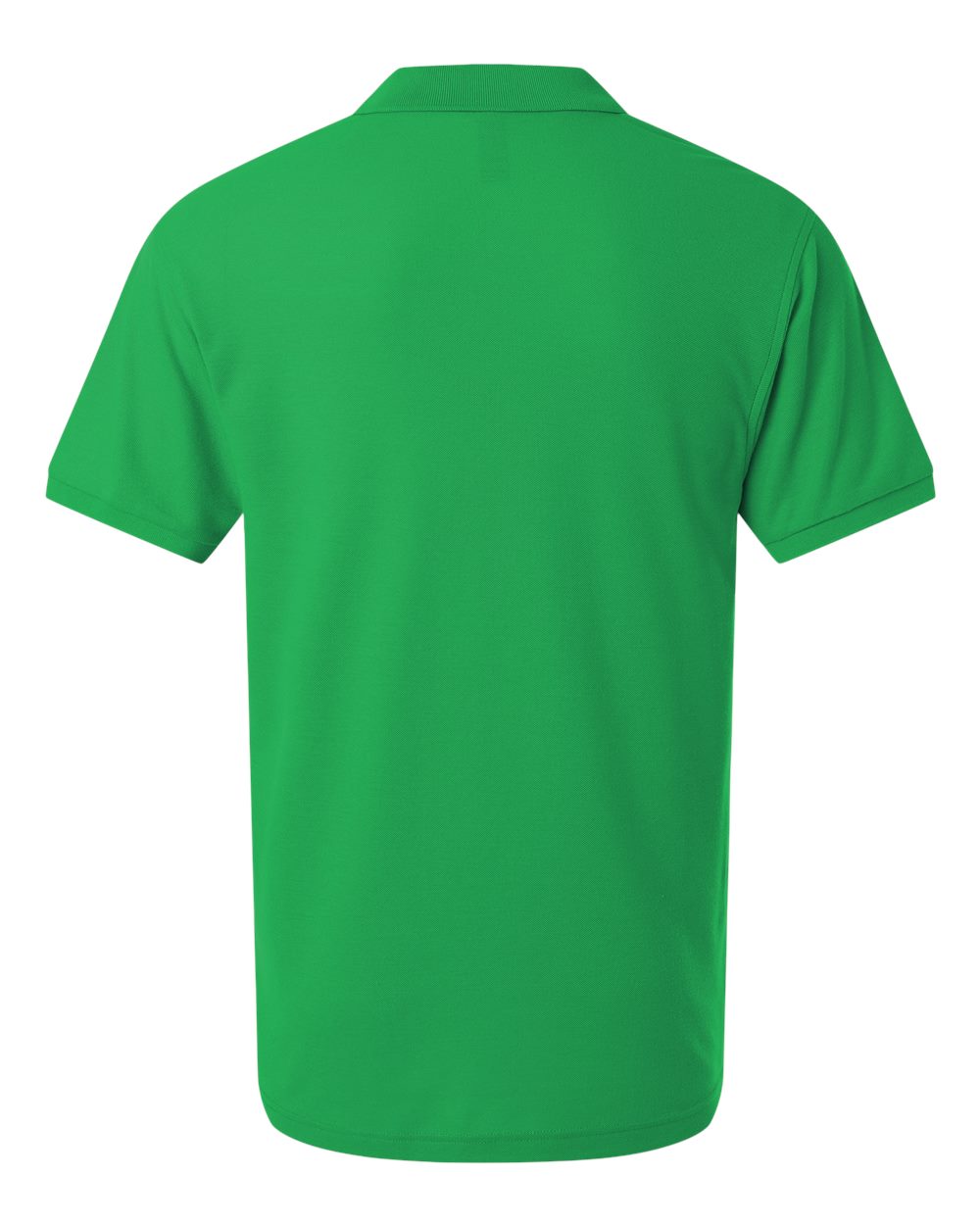 Front View of Kelly Green Pique Polo - 62800