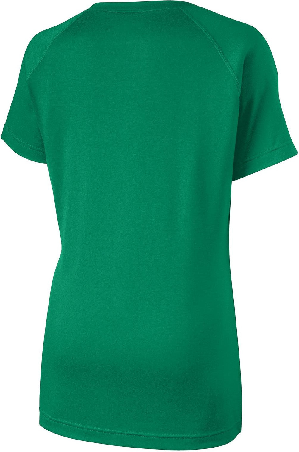 Front View of Kelly Green Sport-Tek Women's Ultimate Performance V-Neck. LST700
