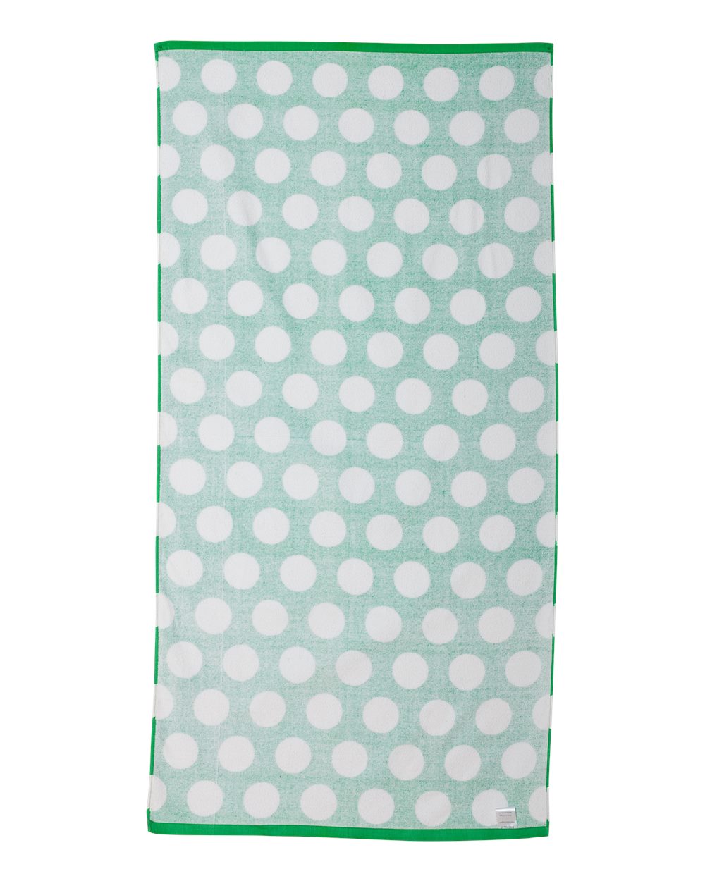 Front View of Kelly Polka Dot Velour Beach Towel - C3060P