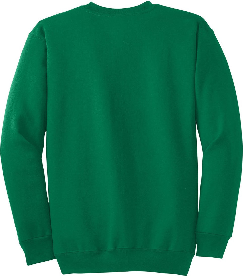 Front View of KELLY Port & Co Essential Fleece Crewneck Sweatshirt. PC90