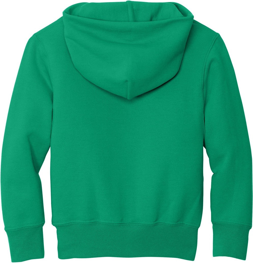 Front View of Kelly Port & Co Youth Core Fleece Pullover Hooded Sweatshirt. PC90YH