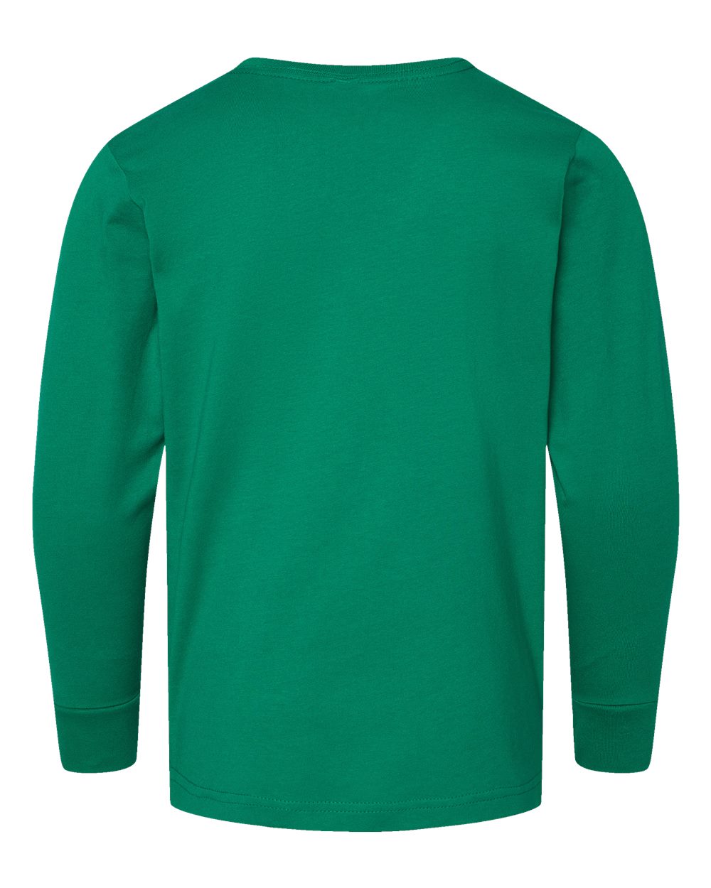Front View of Kelly Youth Fine Jersey Long Sleeve Tee - 6201