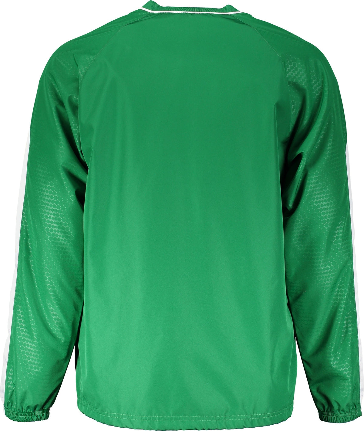 Rear View of KELLY/WHITE BIONIC PULLOVER WINDSHIRT