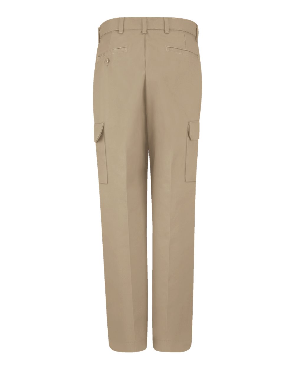 Front View of Khaki - 36 Unhemmed Industrial Cargo Pants - PT88