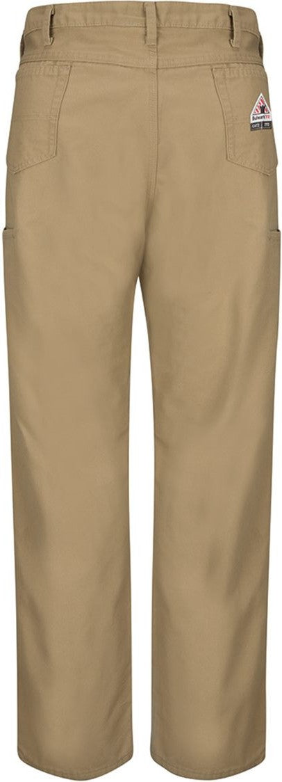 Rear View of Khaki - 36I Loose Fit Midweight Canvas Jean - EXCEL FR® ComforTouch® - 8.5 oz. -  Odd Sizes - PLJ6ODD