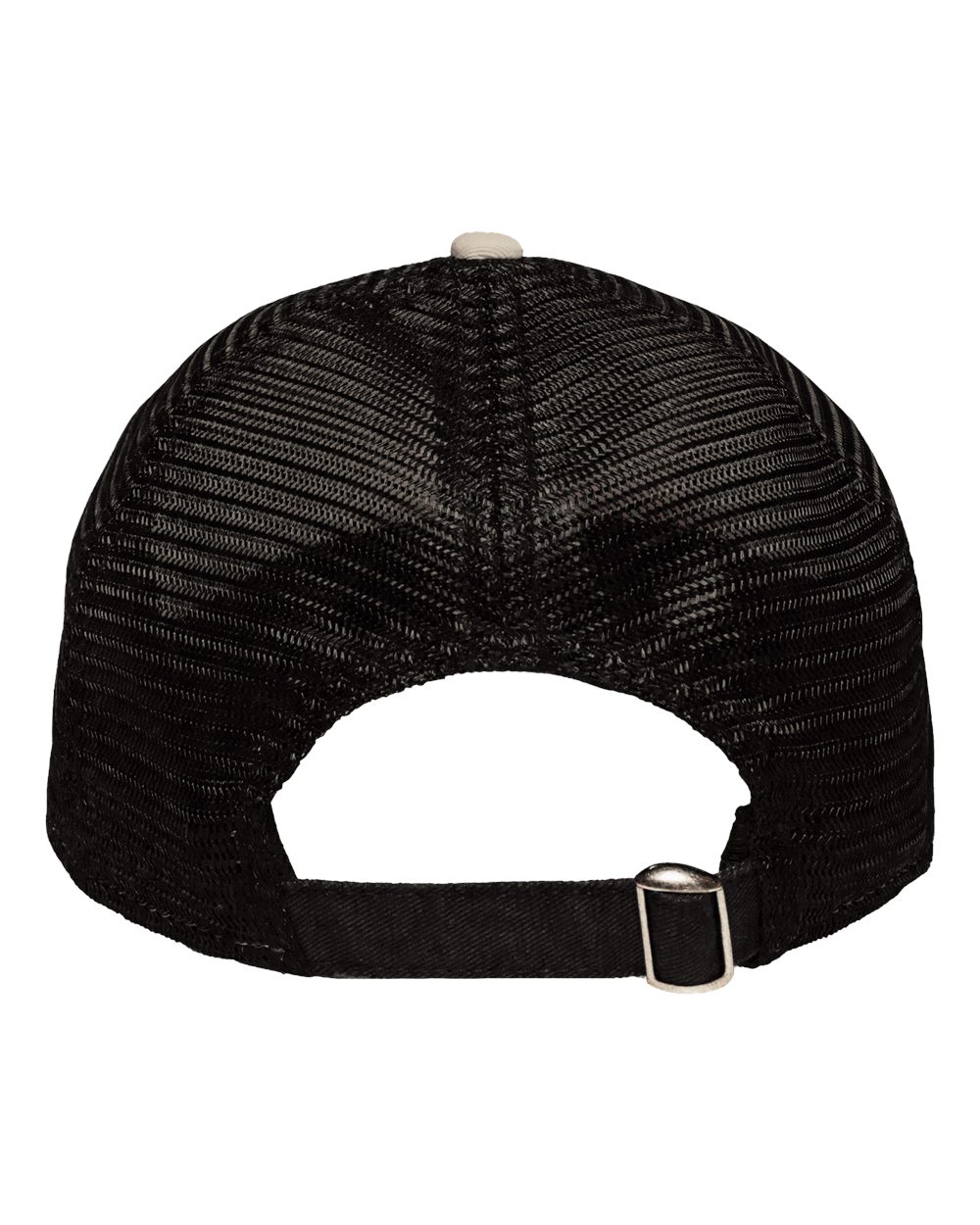 Front View of Khaki/ Black Mesh Dad Hat Fit - SP1750