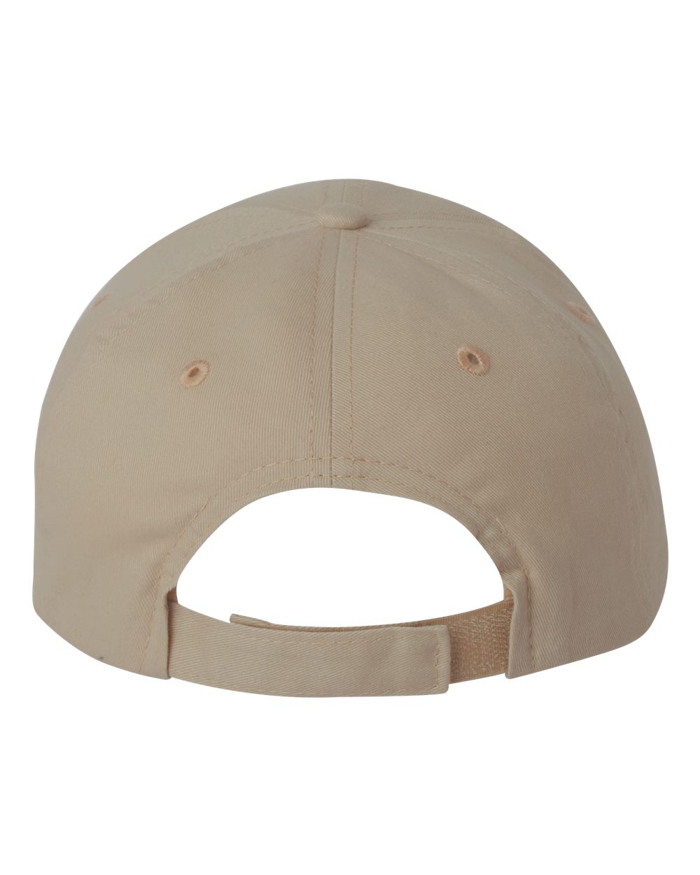 Front View of Khaki Brushed Twill Cap - VC200