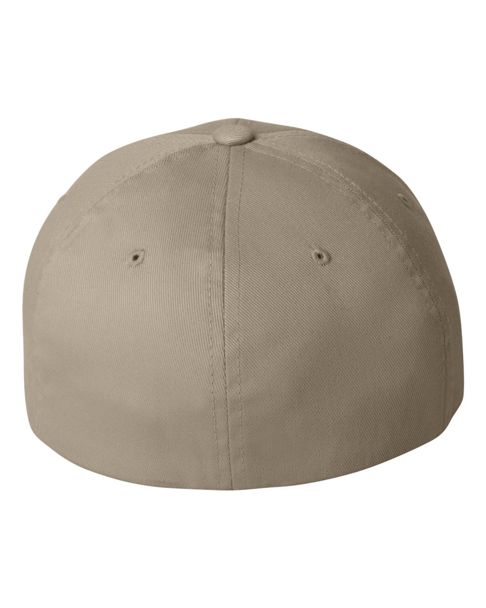 Rear View of Khaki Cotton Blend Cap - 6277