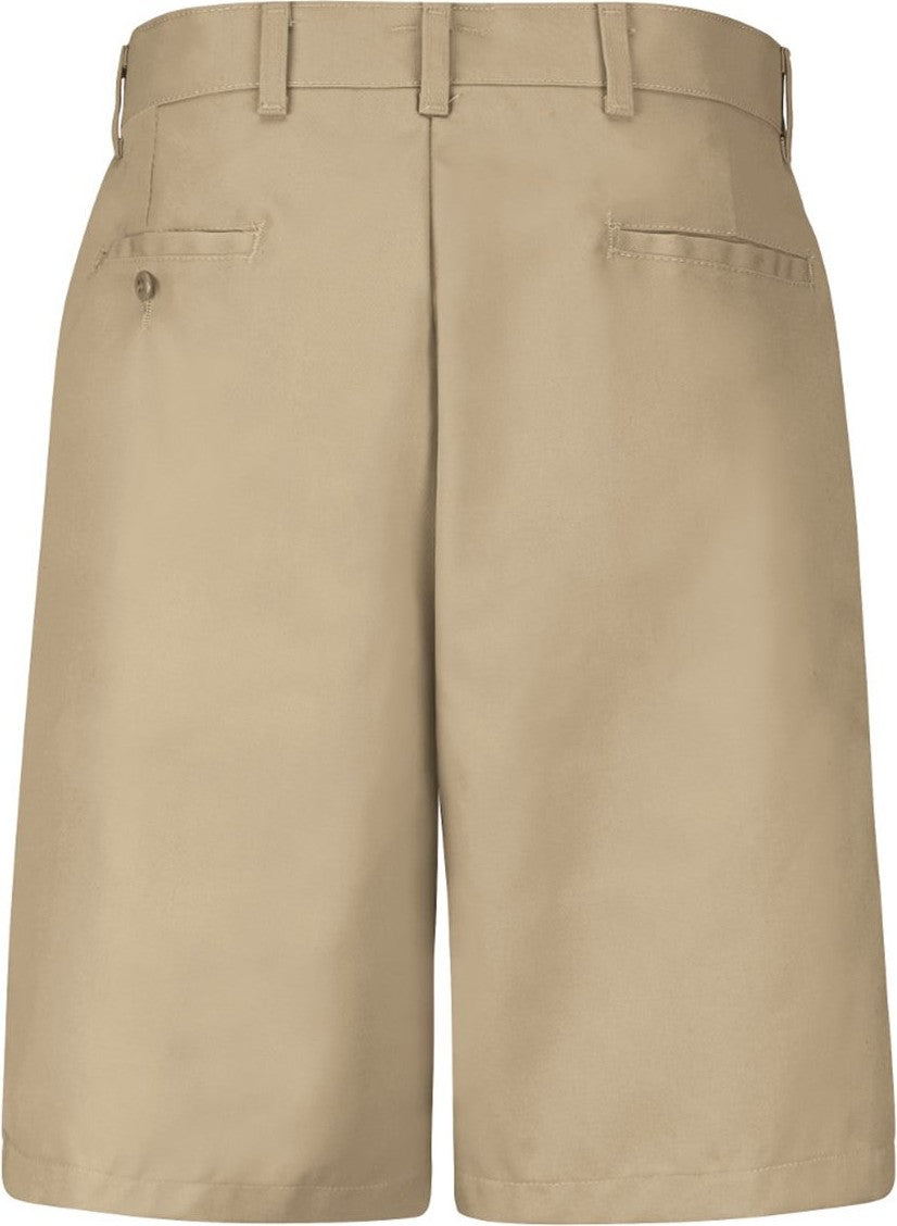 Khaki Cotton Casual Plain Front Shorts - Extended Sizes - PC26EXT