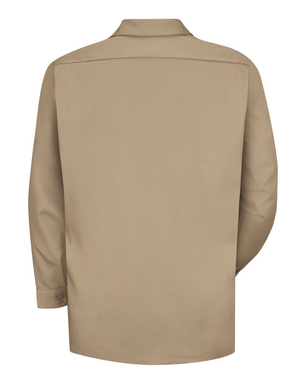 Rear View of Khaki Deluxe Heavyweight Cotton Shirt - SC70