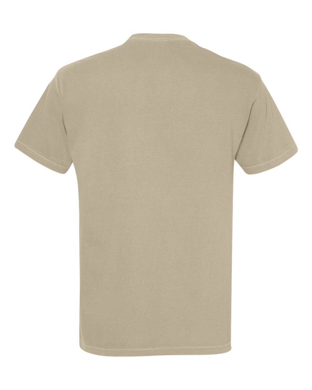Front View of Khaki Garment-Dyed Heavyweight T-Shirt - 1717