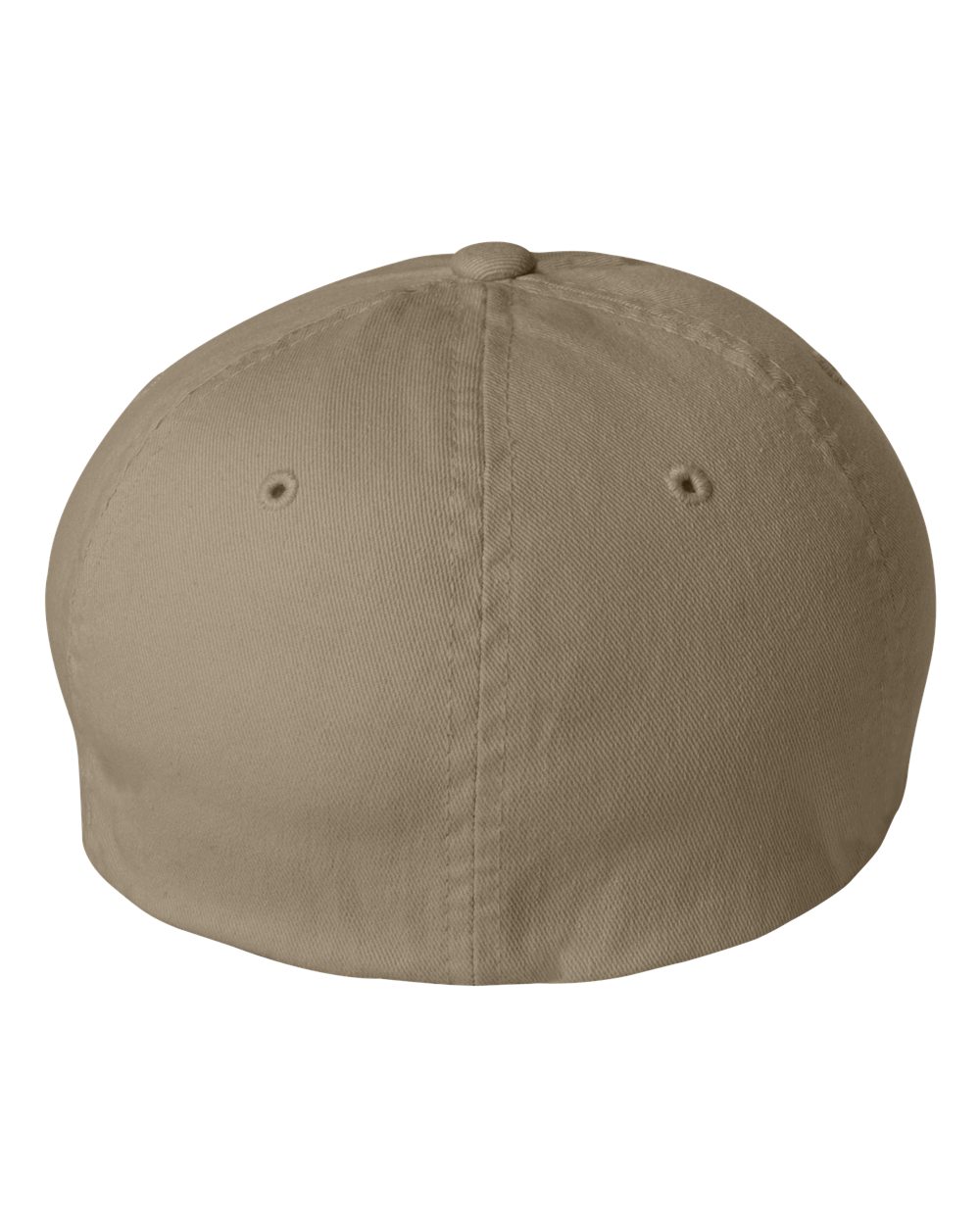Rear View of Khaki Garment-Washed Cap - 6997