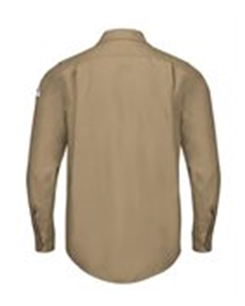 Rear View of Khaki iQ Series® Endurance Work Shirt - Tall Sizes - QS40T plain
