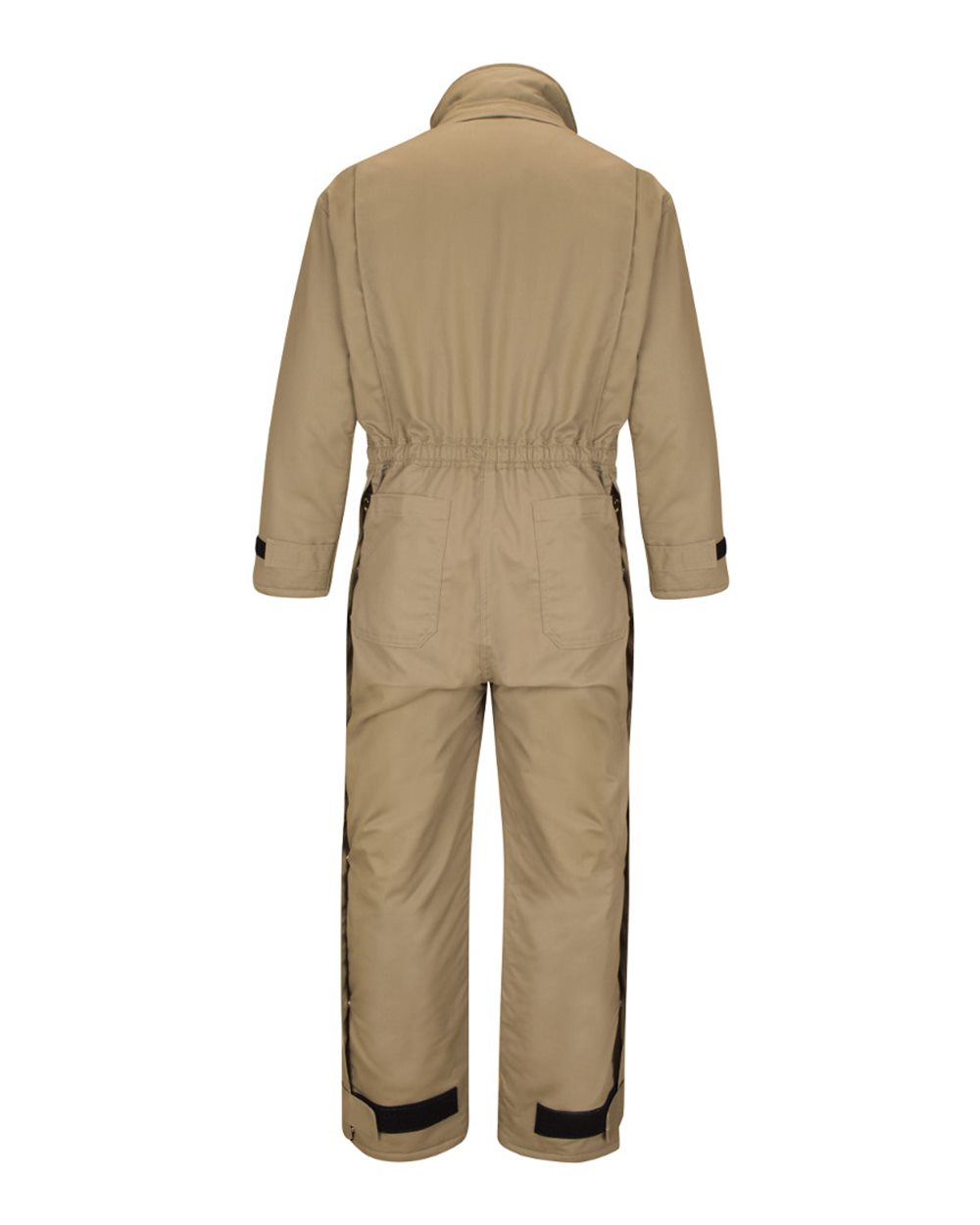 Rear View of Khaki Premium Insulated Coverall - EXCEL FR® ComforTouch - CLC8