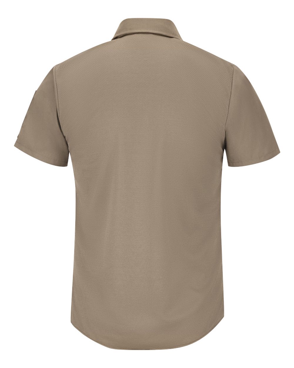Front View of Khaki Short Sleeve Pro Airflow Work Shirt - SP4A
