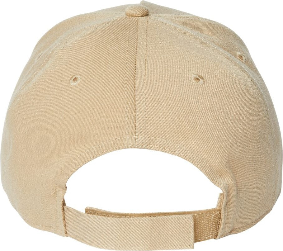 Front View of Khaki Sustainable Five-Panel Cap - FIJI