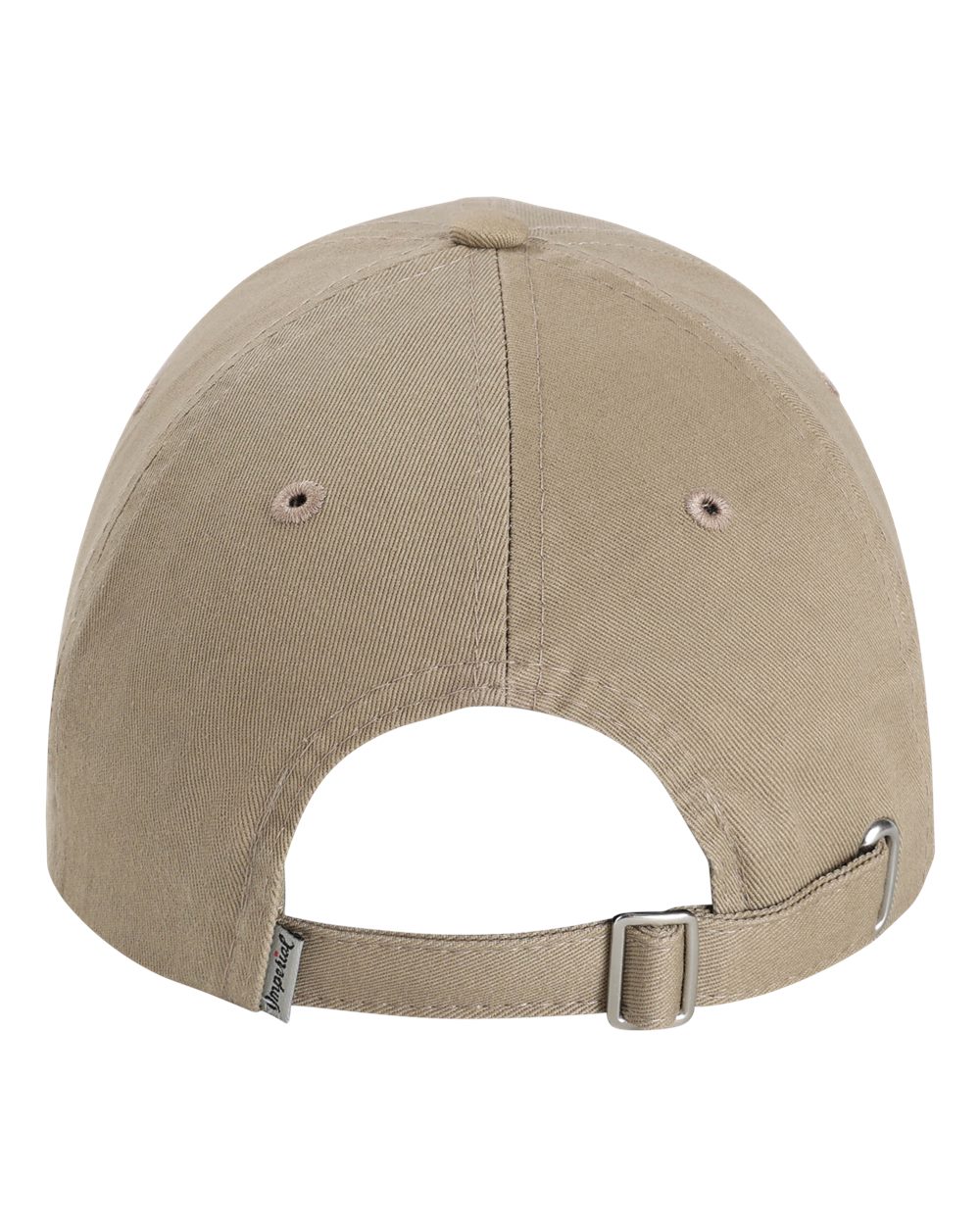 Rear View of Khaki The Original Buckle Dad Hat - X210B