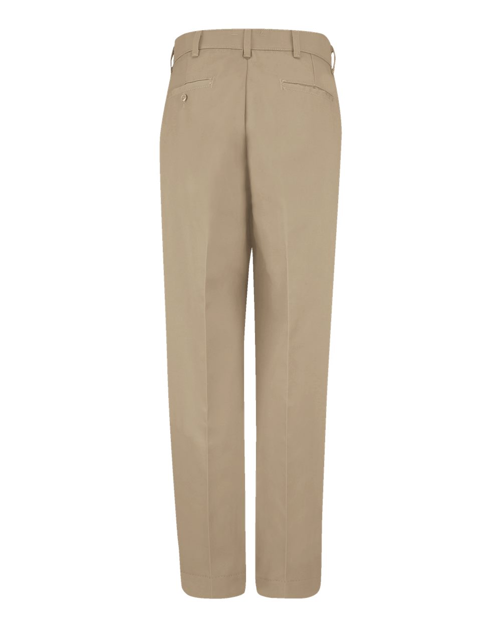 Front View of Khaki - Unhemmed Dura-Kap Industrial Pants Extended Sizes - PT20EXT