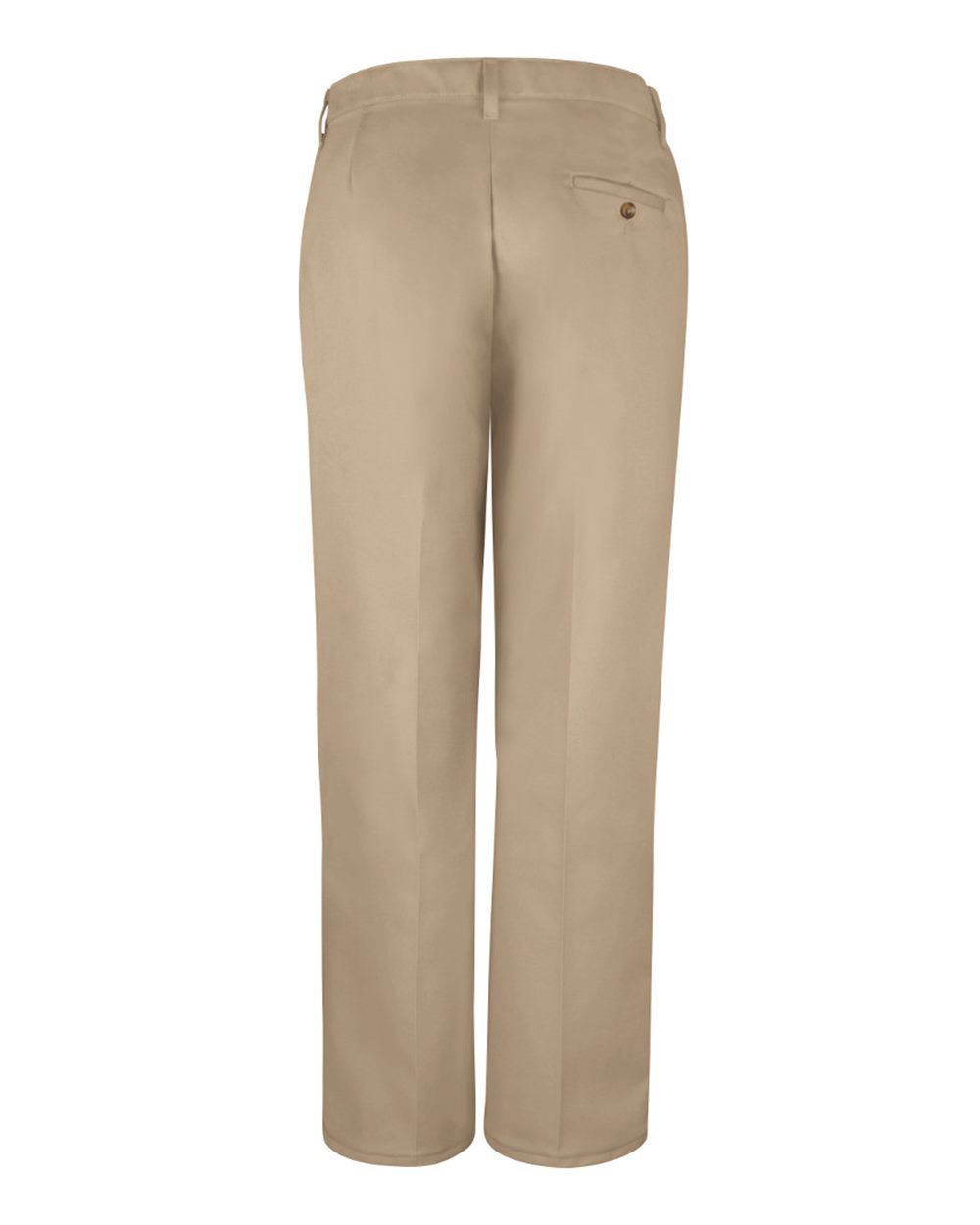 Khaki - Unhemmed Women's Plain Front Cotton Pants Additional Sizes - PC45EXT
