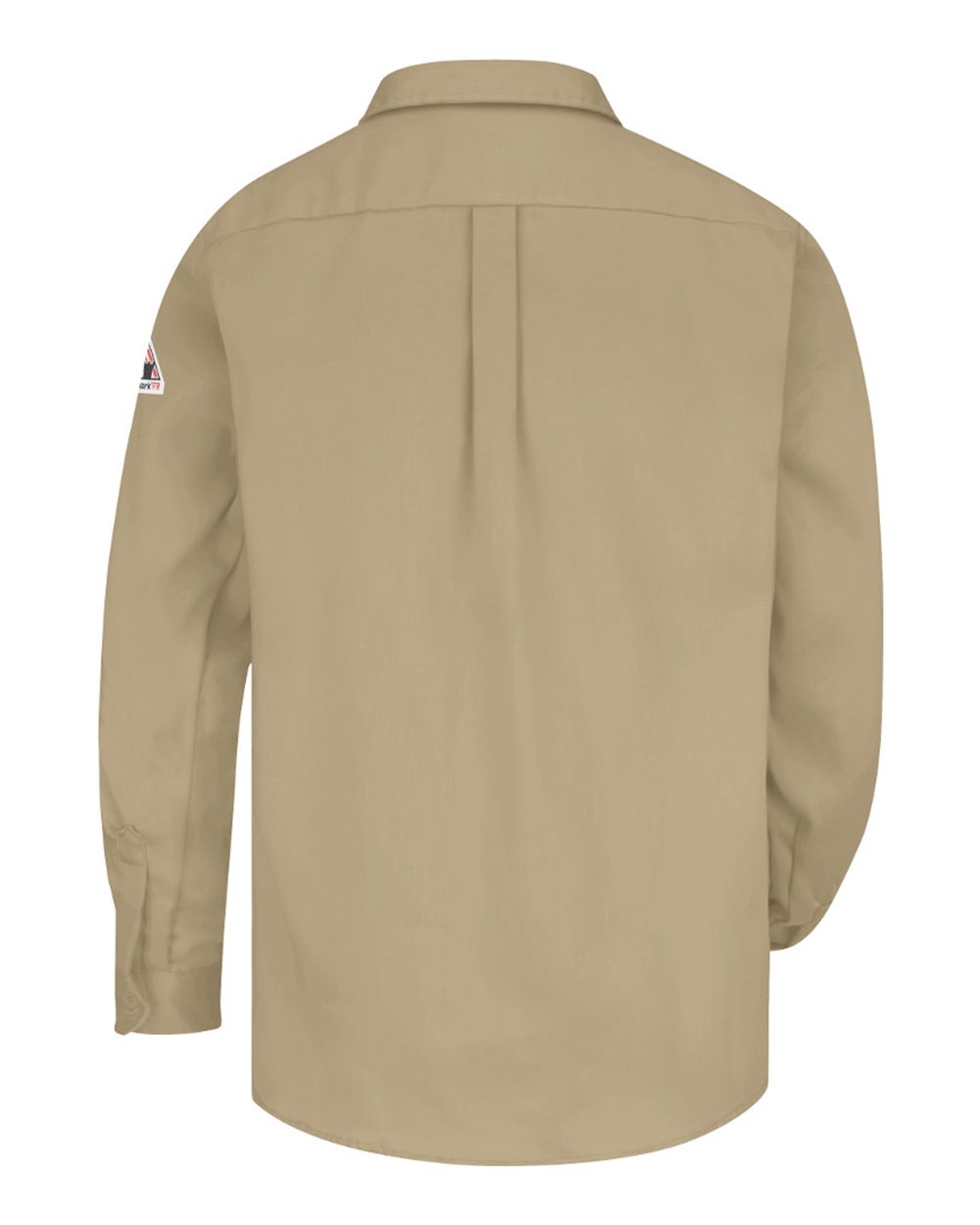 Rear View of Khaki Uniform Shirt - SLU8 plain