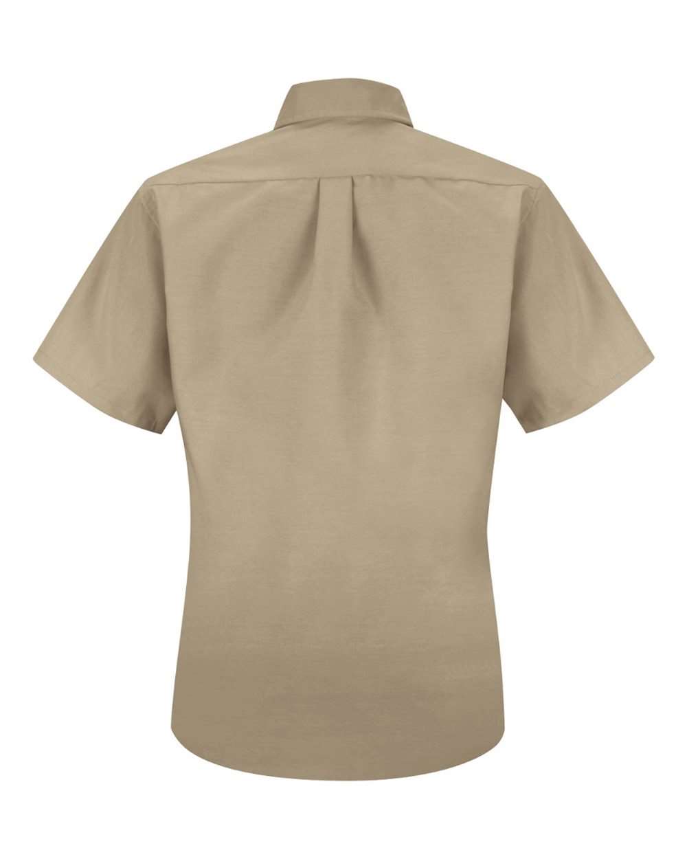 Front View of Khaki Women's Poplin Dress Shirt - SP81