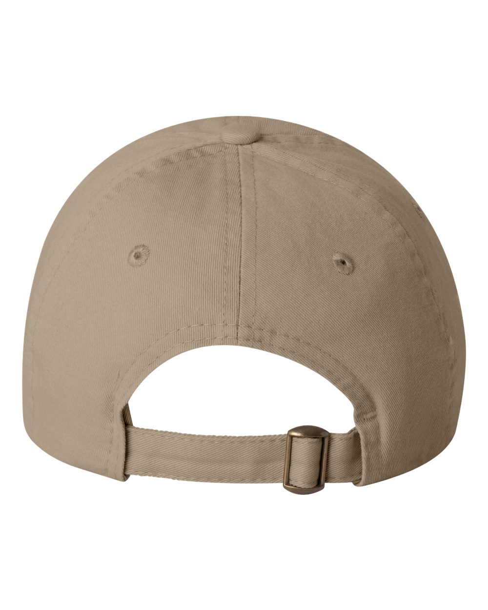 Rear View of Khaki Youth Small Fit Bio-Washed Dad Hat - VC300Y