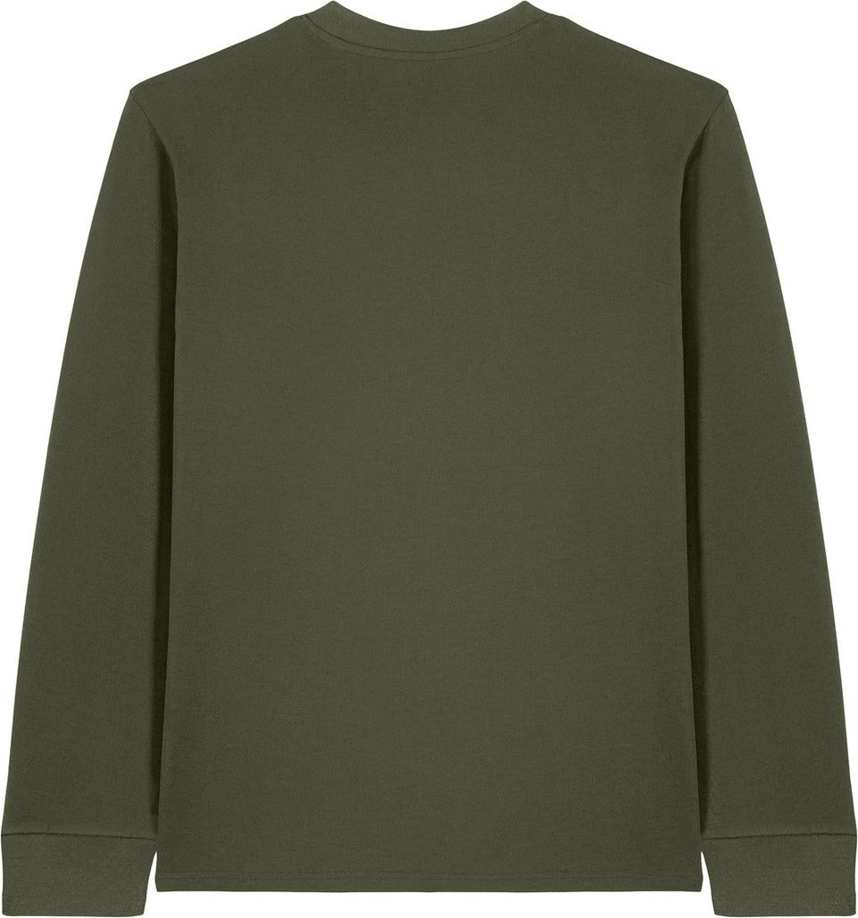 Front View of KhakiGreen Stanley/Stella Unisex Creator 2.0 Long Sleeve Tee SXU022