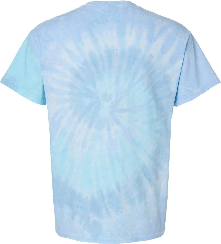 Front View of Lagoon Multi-Color Tie-Dyed T-Shirt - 1000
