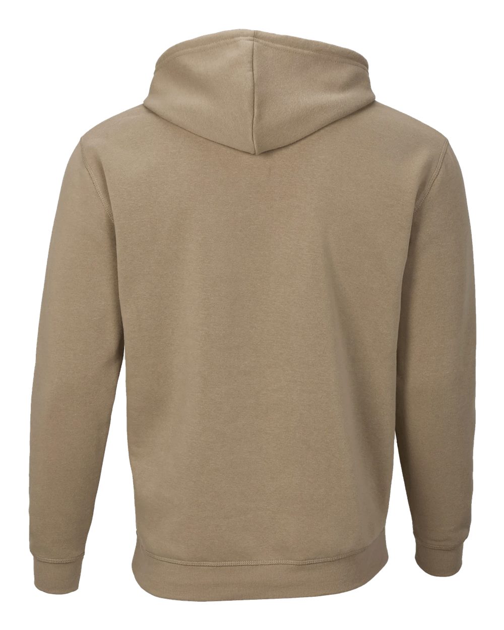Front View of Latte Fleece Hooded Pullover - BM5302