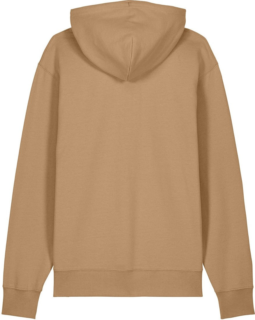 Front View of Latte Stanley/Stella Unisex Cruiser 2.0 Hooded Sweatshirt SXU003