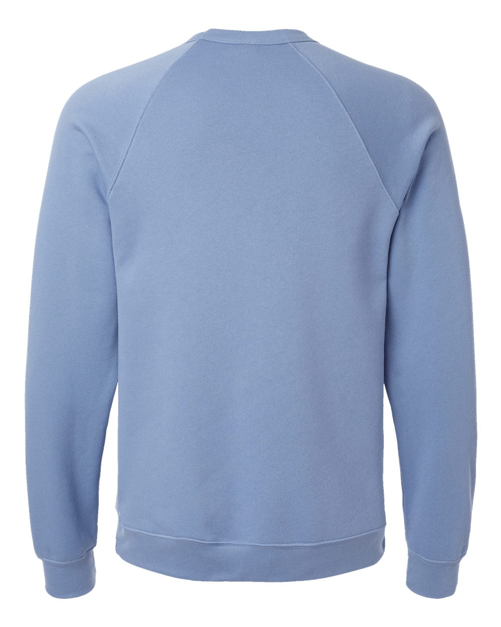 Front View of Lavender Blue Sponge Fleece Raglan Crewneck Sweatshirt - 3901