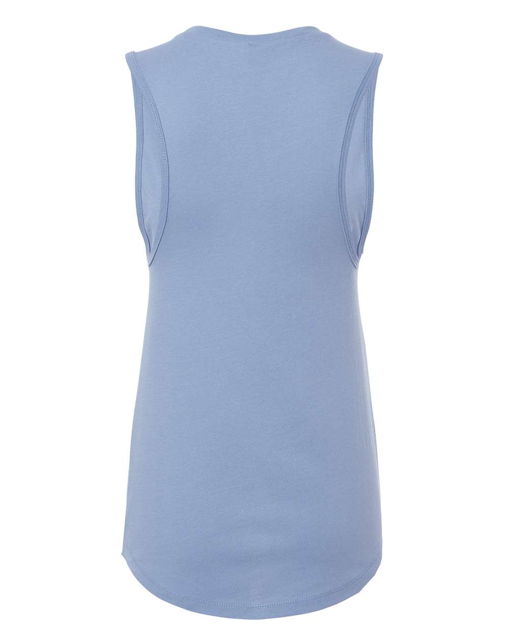 Rear View of Lavender Blue Women&#39;s Jersey Muscle Tank - 6003