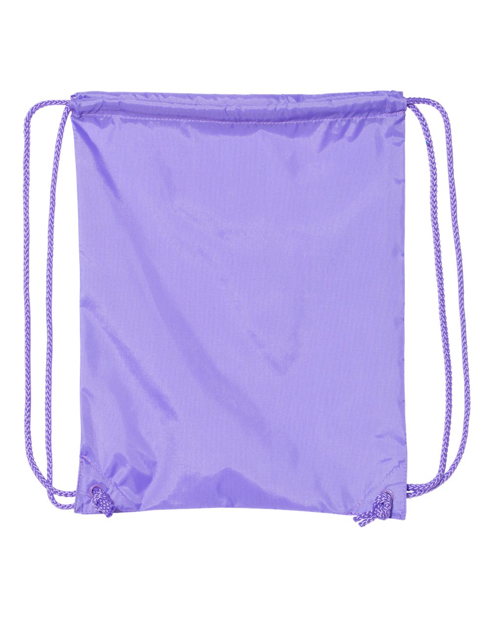 Front View of Lavender Drawstring Pack with DUROcord - 8881