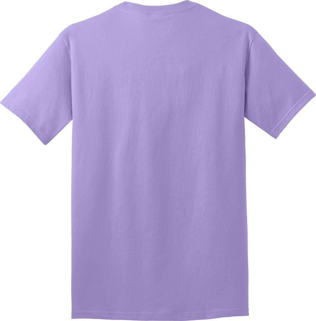 Rear View of Lavender Port & Co Core Cotton Tee. PC54