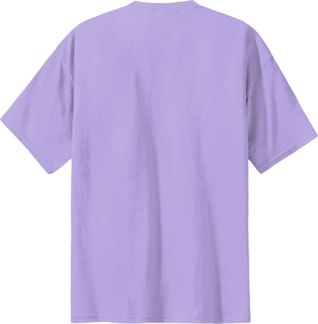 Front View of Lavender Port & Co Essential Tee. PC61