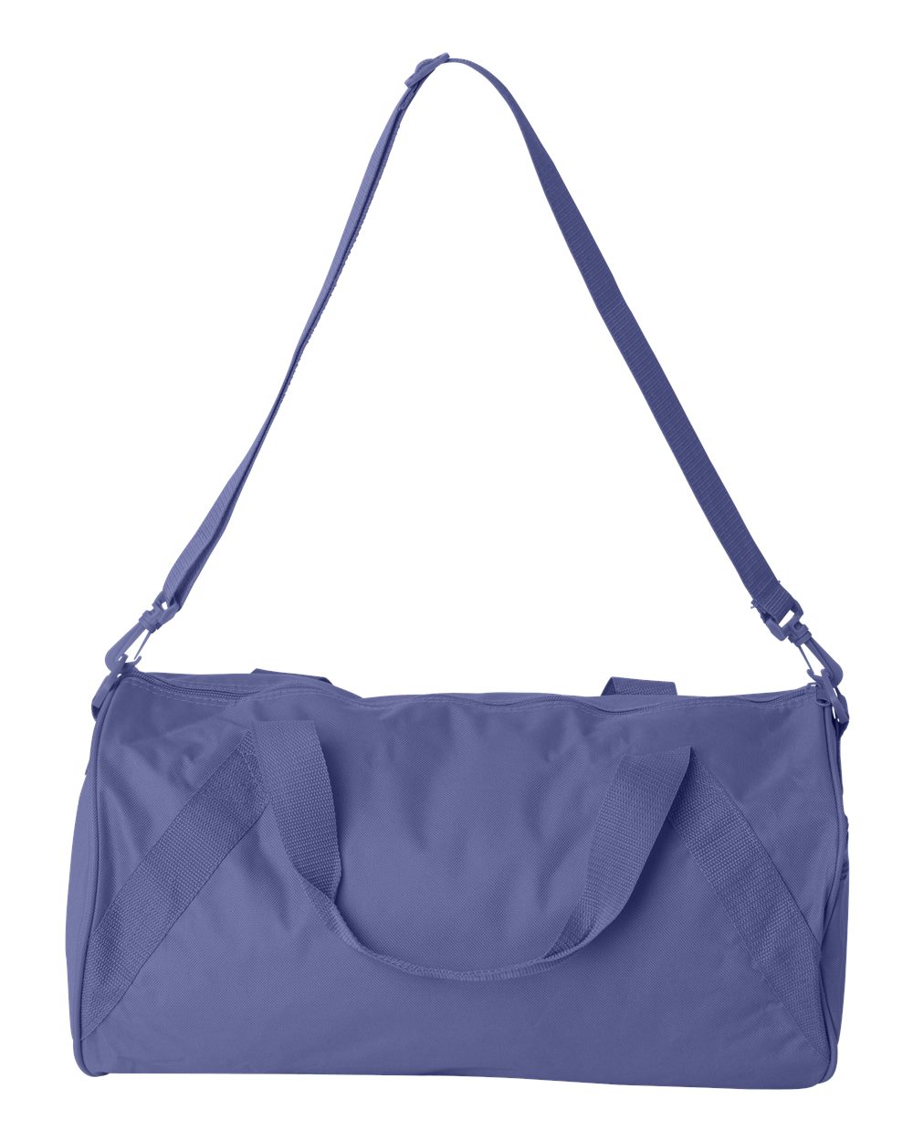 Front View of Lavender Recycled 18” Small Duffel Bag - 8805